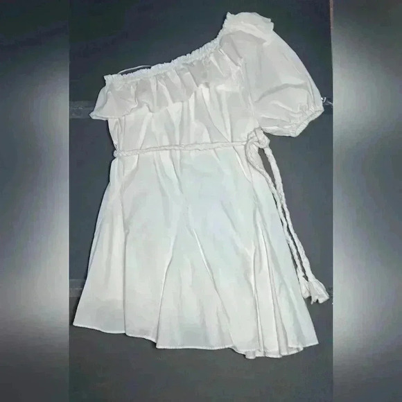 Rhode by Target One shoulder 💯 Cotton mini dress. Ladies size L - Picture 2 of 6